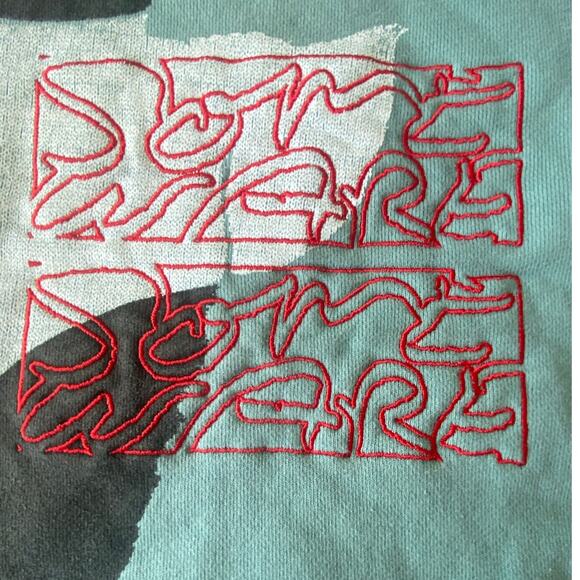 Some Ware Logo Embroidered Hoodie Organic Loopback Cotton Zen Green Size Large - Picture 9 of 13